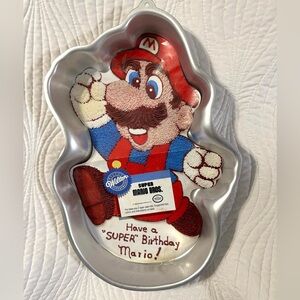 Vtg 1989 Wilton Super Mario Brothers Cake Pan 2105 - 2989 Nintendo Inc